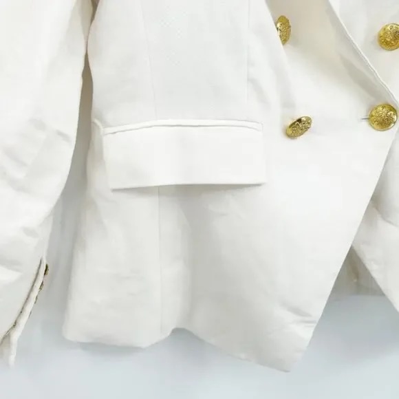Veronica Beard Miller Dickey Jacket Blazer White Linen - Picture 6 of 7